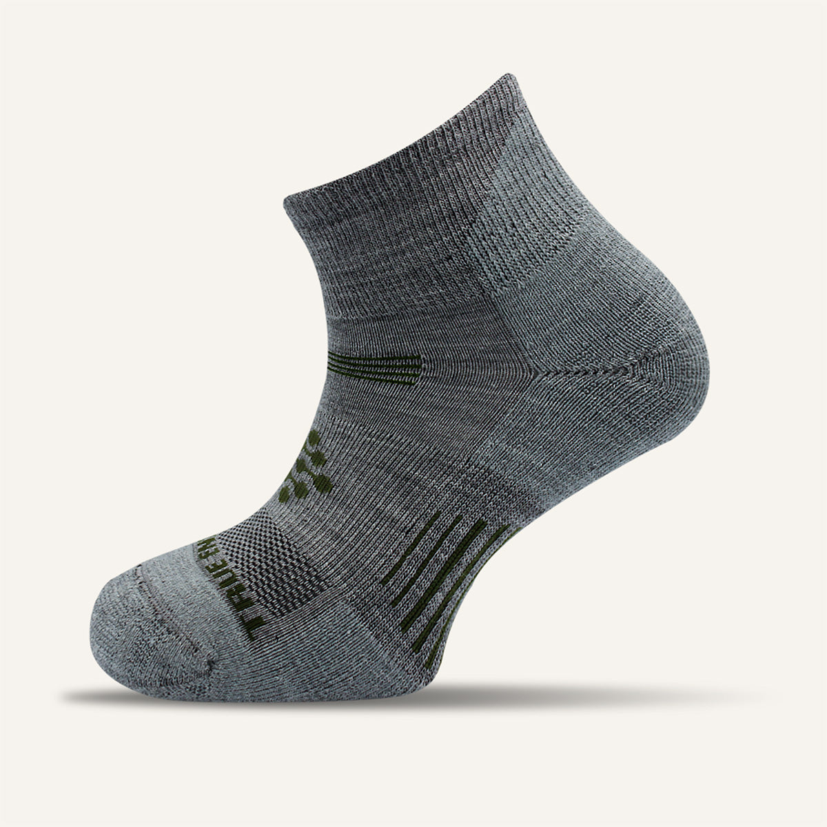 Men's Merino Wool Mid Weight Athletic Quarter Sock- 1 Pair
