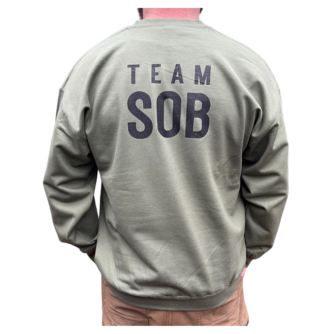 TEAM SOB Military Green Crewneck Sweatshirt