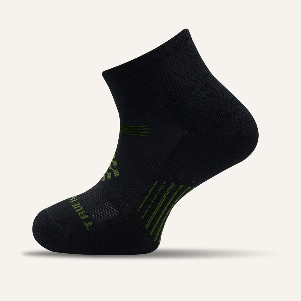 Men's Merino Wool Mid Weight Athletic Quarter Sock- 1 Pair