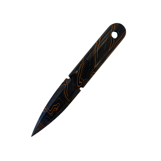 Damascus G10 Black/Orange Wave 2