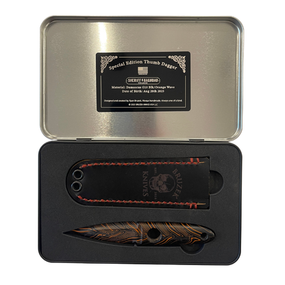 Damascus G10 Black/Orange