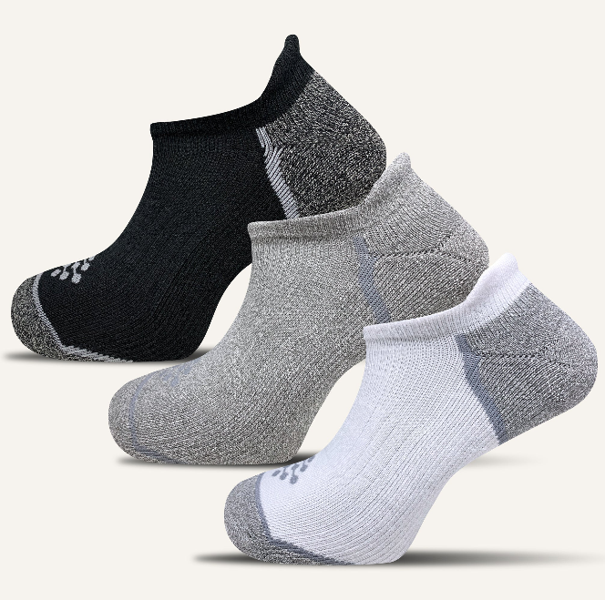 Men's Performance No Show Socks with Tab- 3 Pair