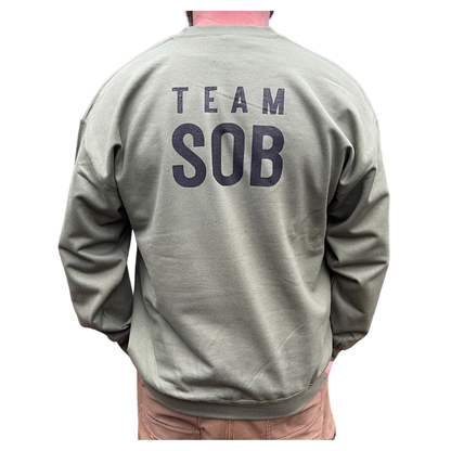 TEAM SOB Military Green Crewneck Sweatshirt